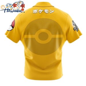 Psyduck Face Pokemon Button Up Hawaiian Shirt 2 1