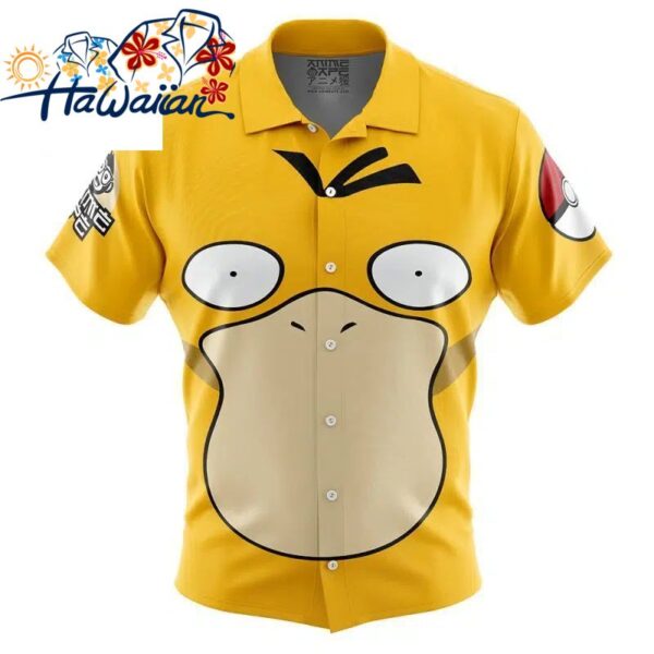 Psyduck Face Pokemon Button Up Hawaiian Shirt S 1 1