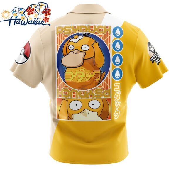 Psyduck Pokemon Button Up Hawaiian Shirt 2 1