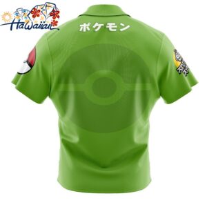 Rayquaza Face Pokemon Button Up Hawaiian Shirt 2 1