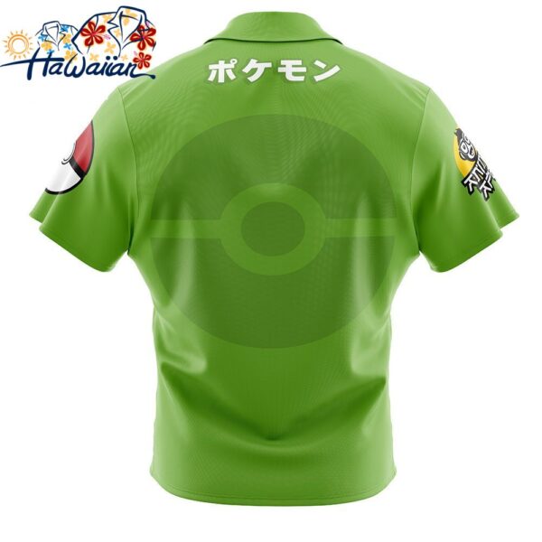 Rayquaza Face Pokemon Button Up Hawaiian Shirt 2 1