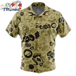 Rock Pokemon Button Up Hawaiian Shirt 1