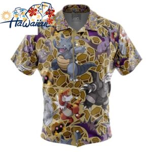 Rock Type Pokemon Pokemon Button Up Hawaiian Shirt S 1 1