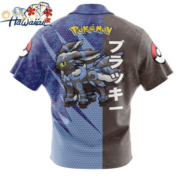 Shiny Umbreon Attack Pokemon Button Up Hawaiian Shirt 2 1