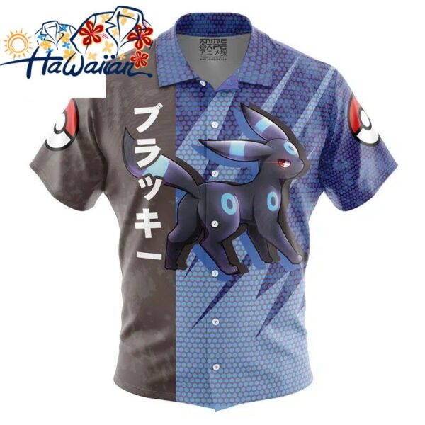 Shiny Umbreon Attack Pokemon Button Up Hawaiian Shirt S 1 1