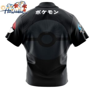 Shiny Umbreon Face Pokemon Button Up Hawaiian Shirt 2 1