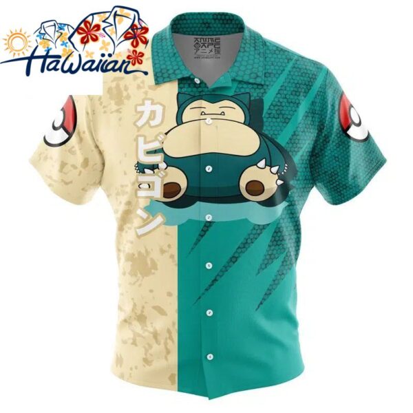 Snorlax Attack Pokemon Button Up Hawaiian Shirt S 1 1