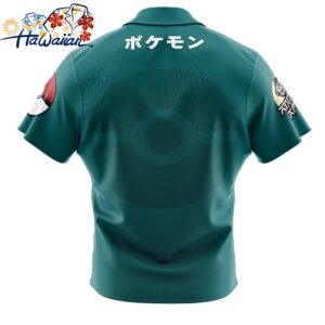 Snorlax Face Pokemon Button Up Hawaiian Shirt 2 1