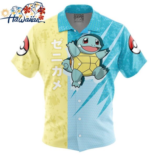 Squirtle Attack Pokemon Button Up Hawaiian Shirt 1