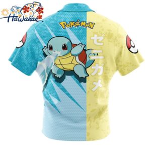 Squirtle Attack Pokemon Button Up Hawaiian Shirt 2 1