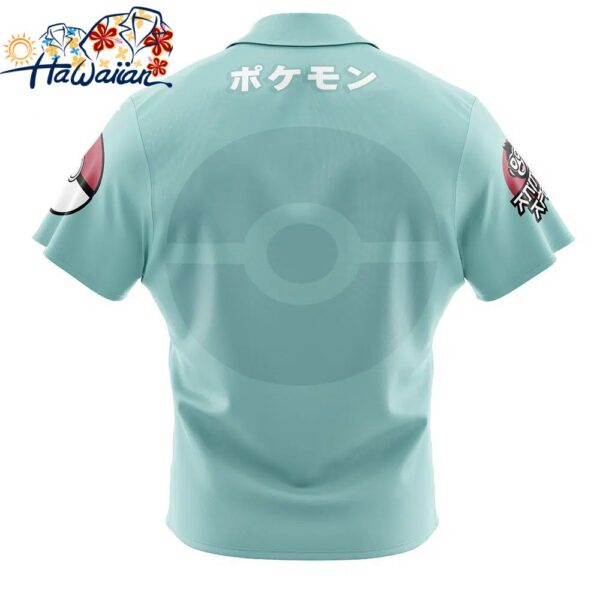 Squirtle Face Pokemon Button Up Hawaiian Shirt 2 1