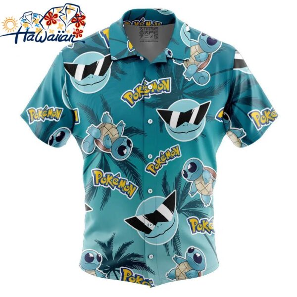 Squirtle Squad Pokemon Alolan Style Button Up Hawaiian Shirt 1