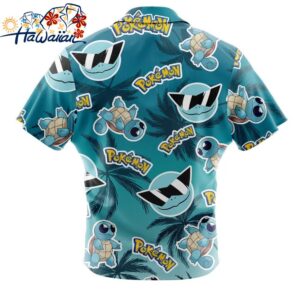 Squirtle Squad Pokemon Alolan Style Button Up Hawaiian Shirt 2 1