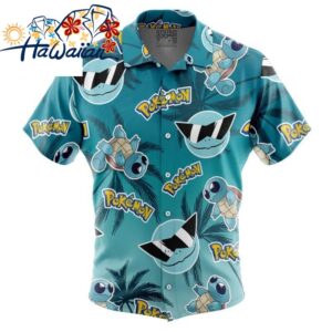 Squirtle Squad Pokemon Alolan Style Button Up Hawaiian Shirt S 1 1