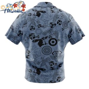 Steel Pokemon Button Up Hawaiian Shirt 2 1