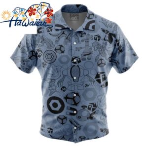 Steel Pokemon Button Up Hawaiian Shirt S 1 1