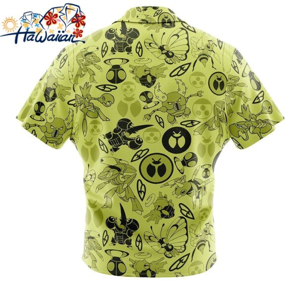 Bug Pokemon Button Up Hawaiian Shirt 2 1