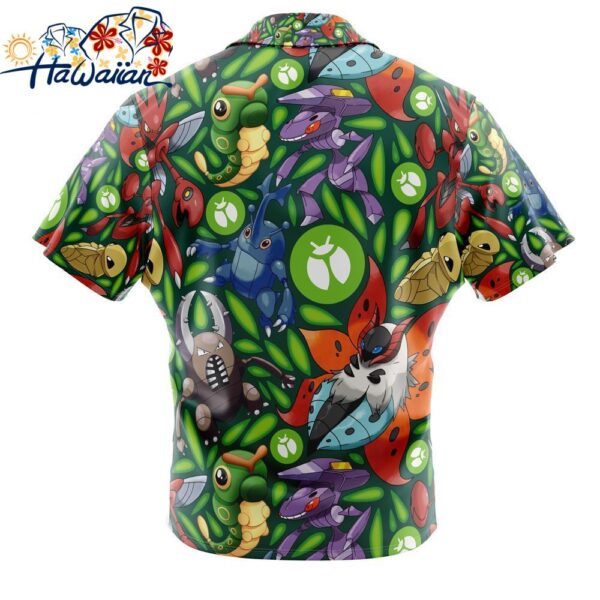 Bug Type Pokemon Pokemon Button Up Hawaiian Shirt 2 1