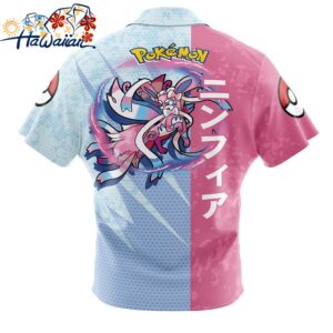 Sylveon Attack Pokemon Button Up Hawaiian Shirt 2 1