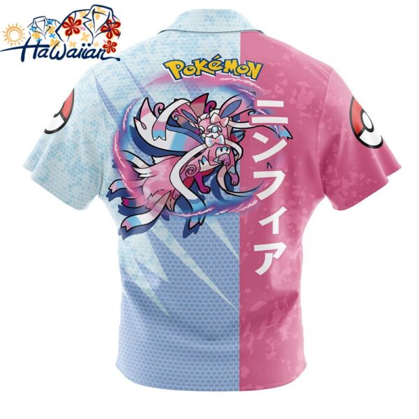 Sylveon Attack Pokemon Button Up Hawaiian Shirt 2 1