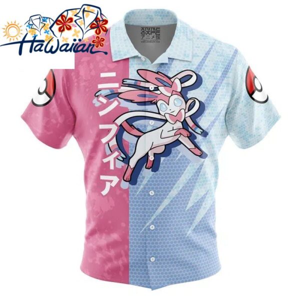 Sylveon Attack Pokemon Button Up Hawaiian Shirt S 1 1
