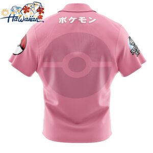 Sylveon Face Pokemon Button Up Hawaiian Shirt 2 1