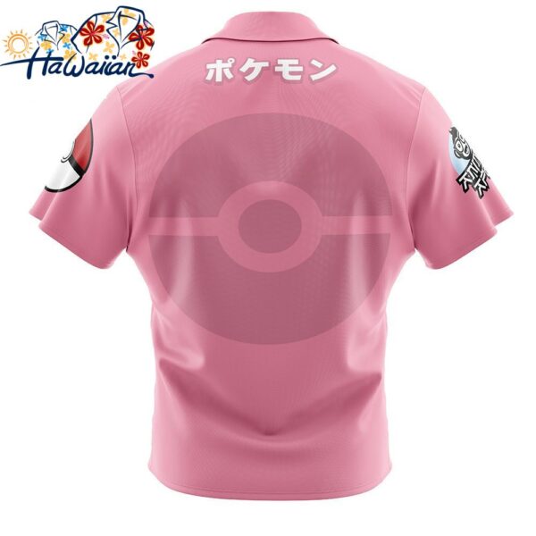 Sylveon Face Pokemon Button Up Hawaiian Shirt 2 1