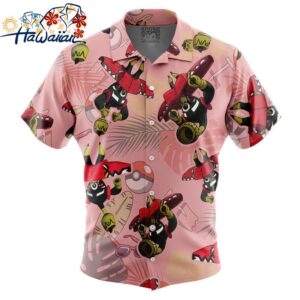 Tapu Bulu Pokemon Button Up Hawaiian Shirt 1