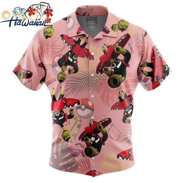 Tapu Bulu Pokemon Button Up Hawaiian Shirt 1