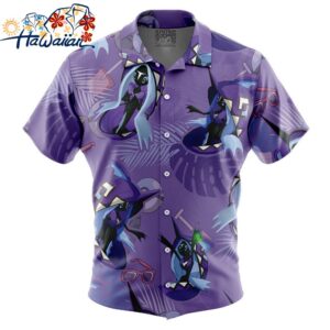 Tapu Fini Pokemon Button Up Hawaiian Shirt 1