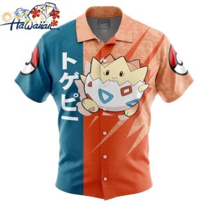 Togepi Attack Pokemon Button Up Hawaiian Shirt 1