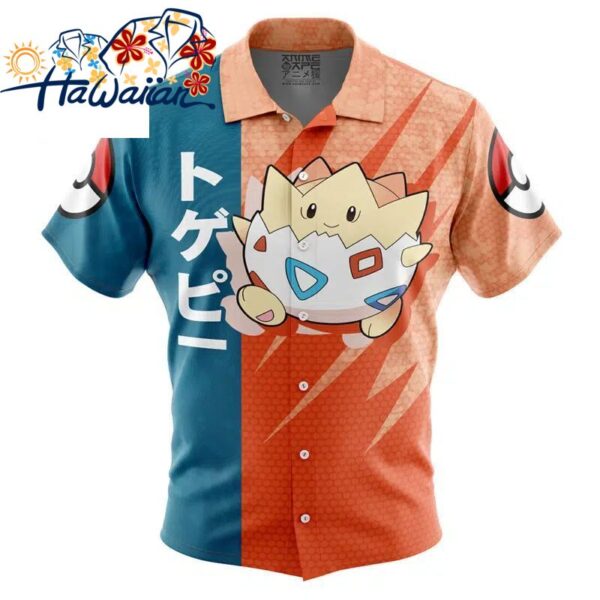 Togepi Attack Pokemon Button Up Hawaiian Shirt S 1 1