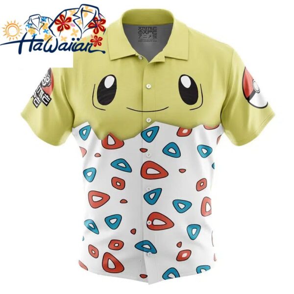Togepi Face Pokemon Button Up Hawaiian Shirt S 1 1