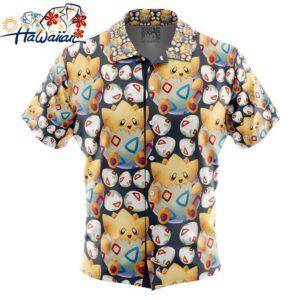 Togepi Pokemon Button Up Hawaiian Shirt 1