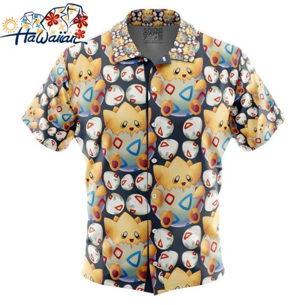 Togepi Pokemon Button Up Hawaiian Shirt 1