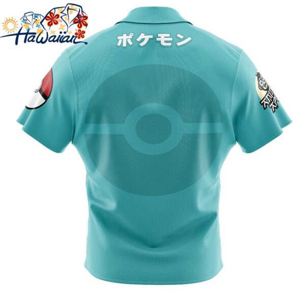 Totodile Face Pokemon Button Up Hawaiian Shirt 2 1