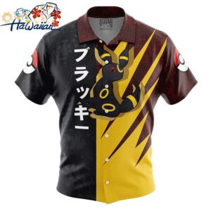 Umbreon Attack Pokemon Button Up Hawaiian Shirt 1