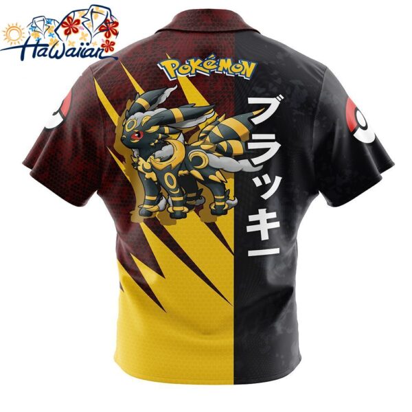 Umbreon Attack Pokemon Button Up Hawaiian Shirt 2 1
