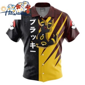 Umbreon Attack Pokemon Button Up Hawaiian Shirt S 1 1