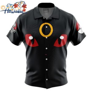 Umbreon Face Pokemon Button Up Hawaiian Shirt 1
