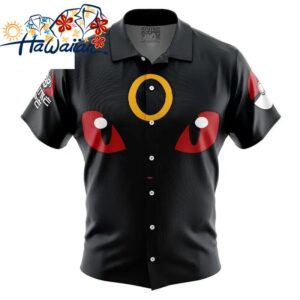 Umbreon Face Pokemon Button Up Hawaiian Shirt S 1 1
