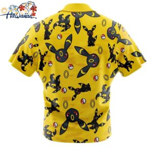 Umbreon Pattern Pokemon Button Up Hawaiian Shirt 2 1