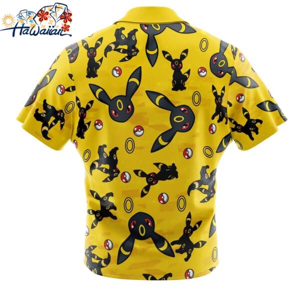 Umbreon Pattern Pokemon Button Up Hawaiian Shirt 2 1