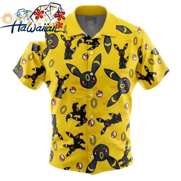 Umbreon Pattern Pokemon Button Up Hawaiian Shirt S 1 1