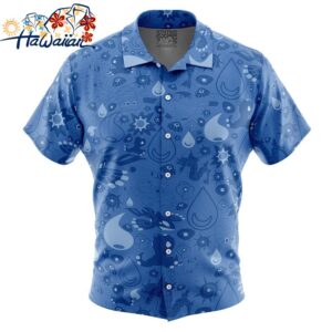 Water Pokemon Button Up Hawaiian Shirt 1