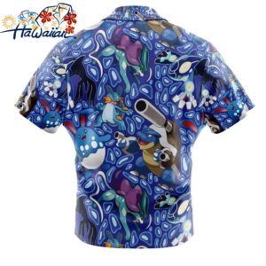 Water Type Pokemon Pokemon Button Up Hawaiian Shirt 2 1
