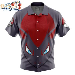 Zoroark Face Pokemon Button Up Hawaiian Shirt 1