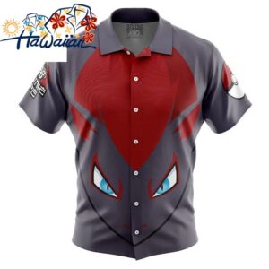 Zoroark Face Pokemon Button Up Hawaiian Shirt S 1 1