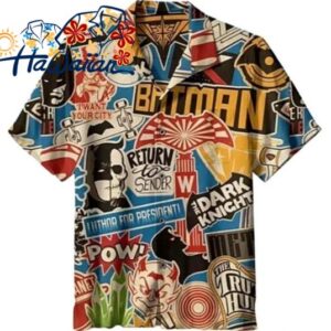 Batman Label Hawaiian Shirt Summer Gift For Fans Short Sleeves S 5xl 1