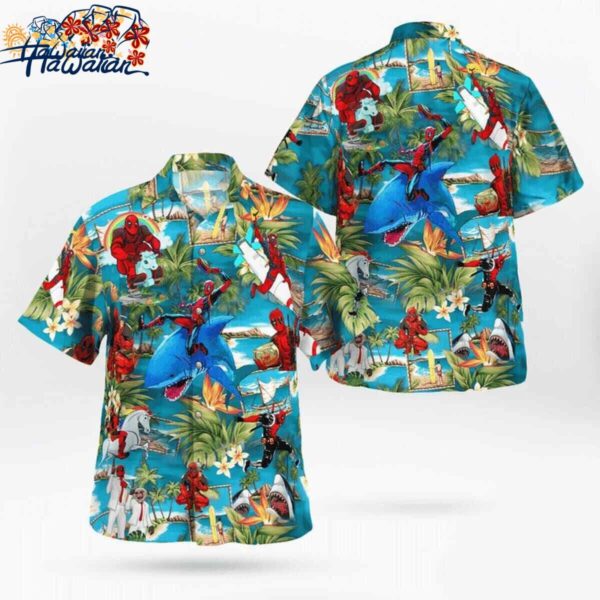 Deadpool Have Fun At The Beach Hawaiian Shirt Deadpool Aloha Button Up Hawaiian 1